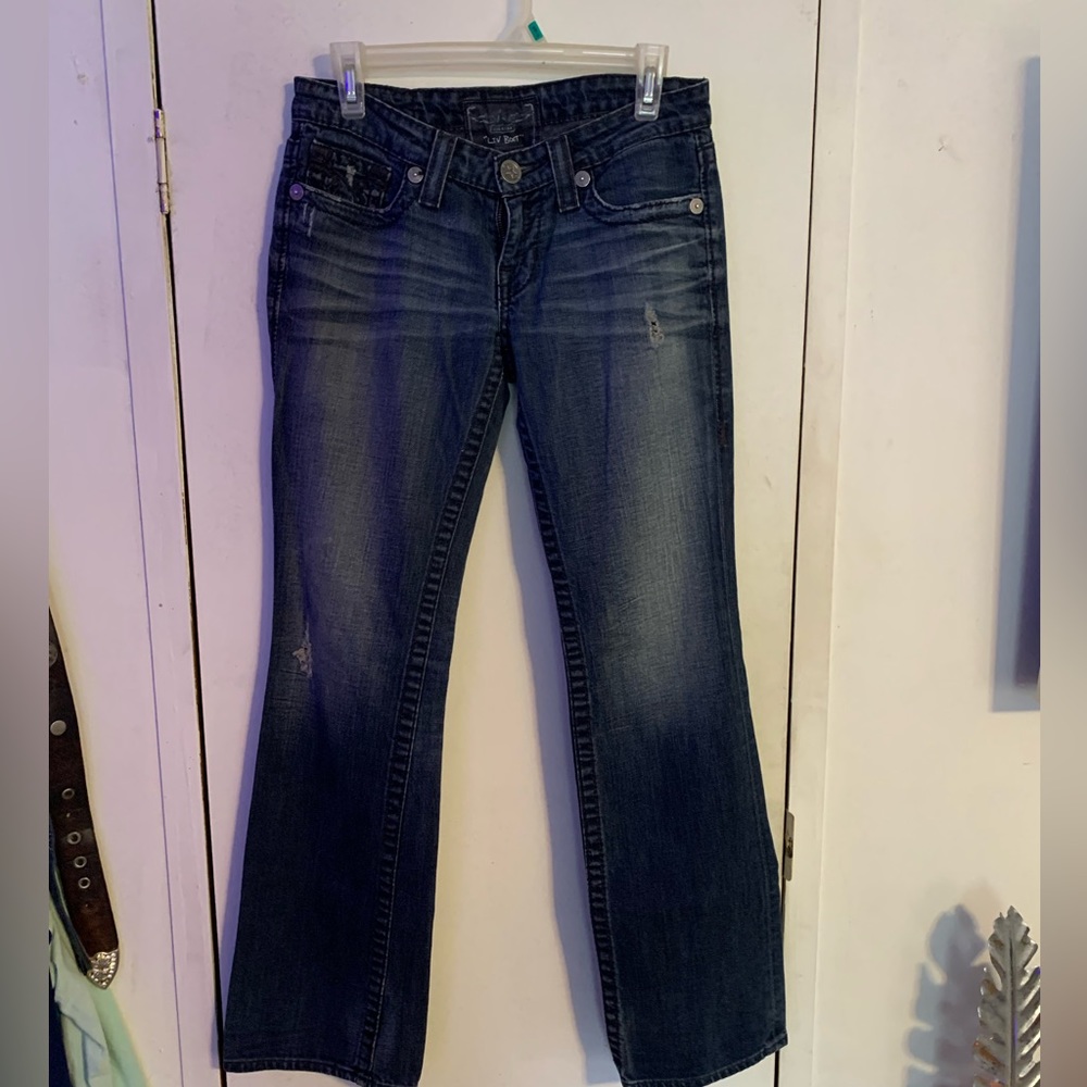 Big Star “Liv” Bootcut Distressed Jeans